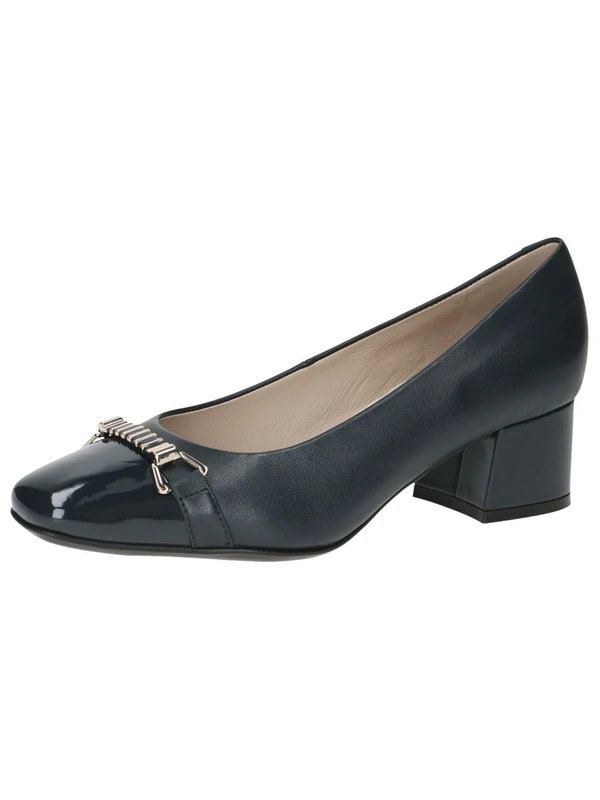 CAPRICE Women Pumps with Trapezoid Heel Elegant, Blue (Ocean Comb), 5 UK