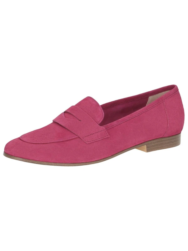 CAPRICE Women's Leather Loafers Elegant, Purple (Fuchsia Suede), 4 UK