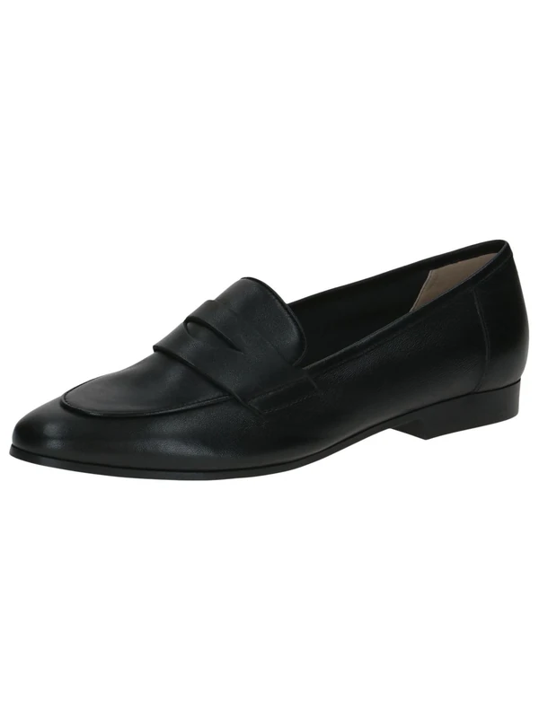 CAPRICE Women's Leather Loafers Elegant, Black (Black Nappa), 5.5 UK