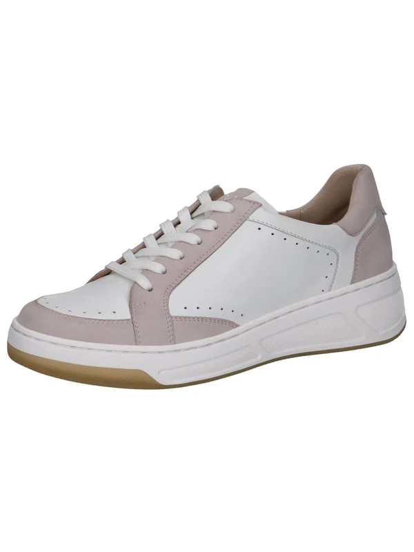 CAPRICE Women's Flat Leather Low Top Trainers, Oldrose Suede, 4 UK