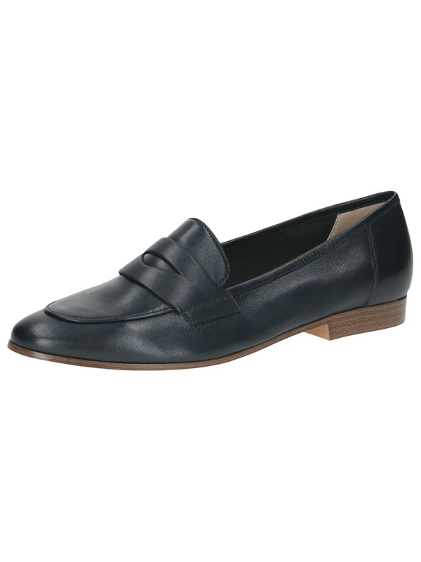 CAPRICE Women's Leather Loafers Elegant, Blue (Ocean Nappa), 4.5 UK