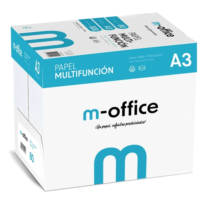 OFITURIA A3 80g 2500 Sheets A3 Paper Pack Ideal for Office and Home · M-Office