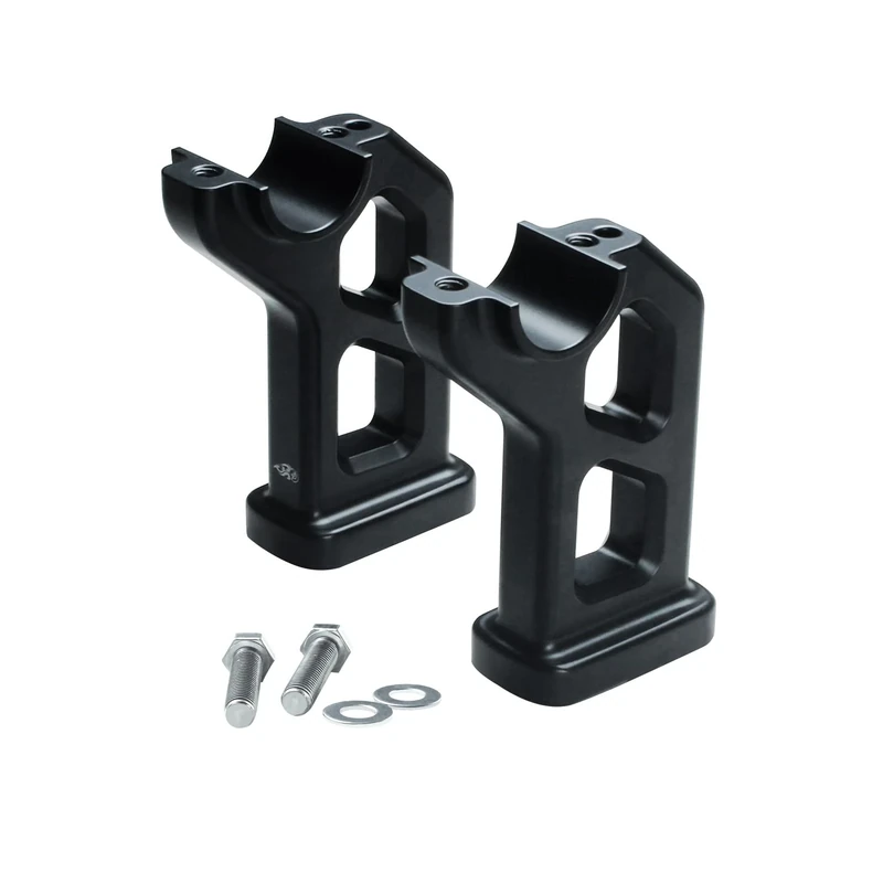 POWER JAMES 5.0 inch Tall Matte Black 1.5" Handlebar Risers for Harley Davidson 2018-2024 Fat Bob 114 FXFB FXFB/S with 1 1/2 inch Clamping Area