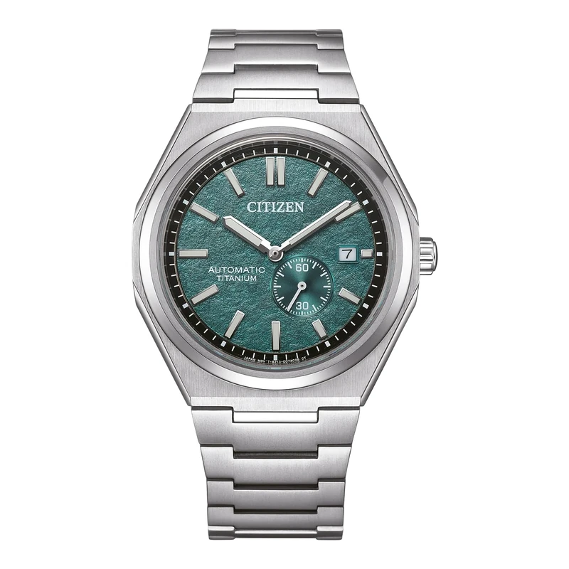 Citizen Titanium Automatic Watch - 41mm Green Dial, 10 Bar Resistance