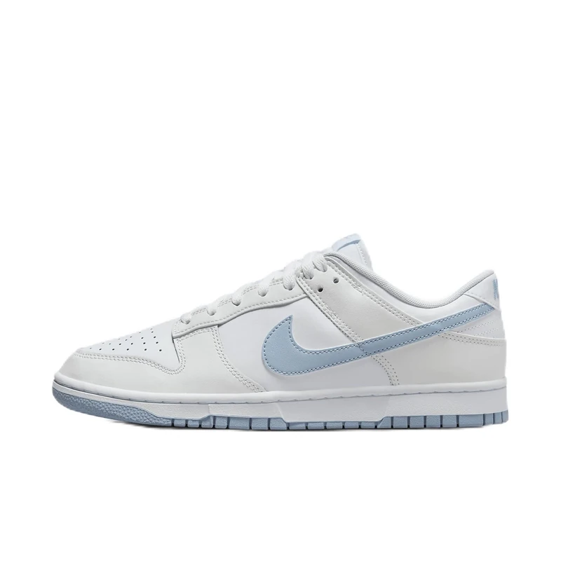 NIKE DV0831-109 Dunk Low Retro Men White/LT Armory Blue-Summit White UK 5