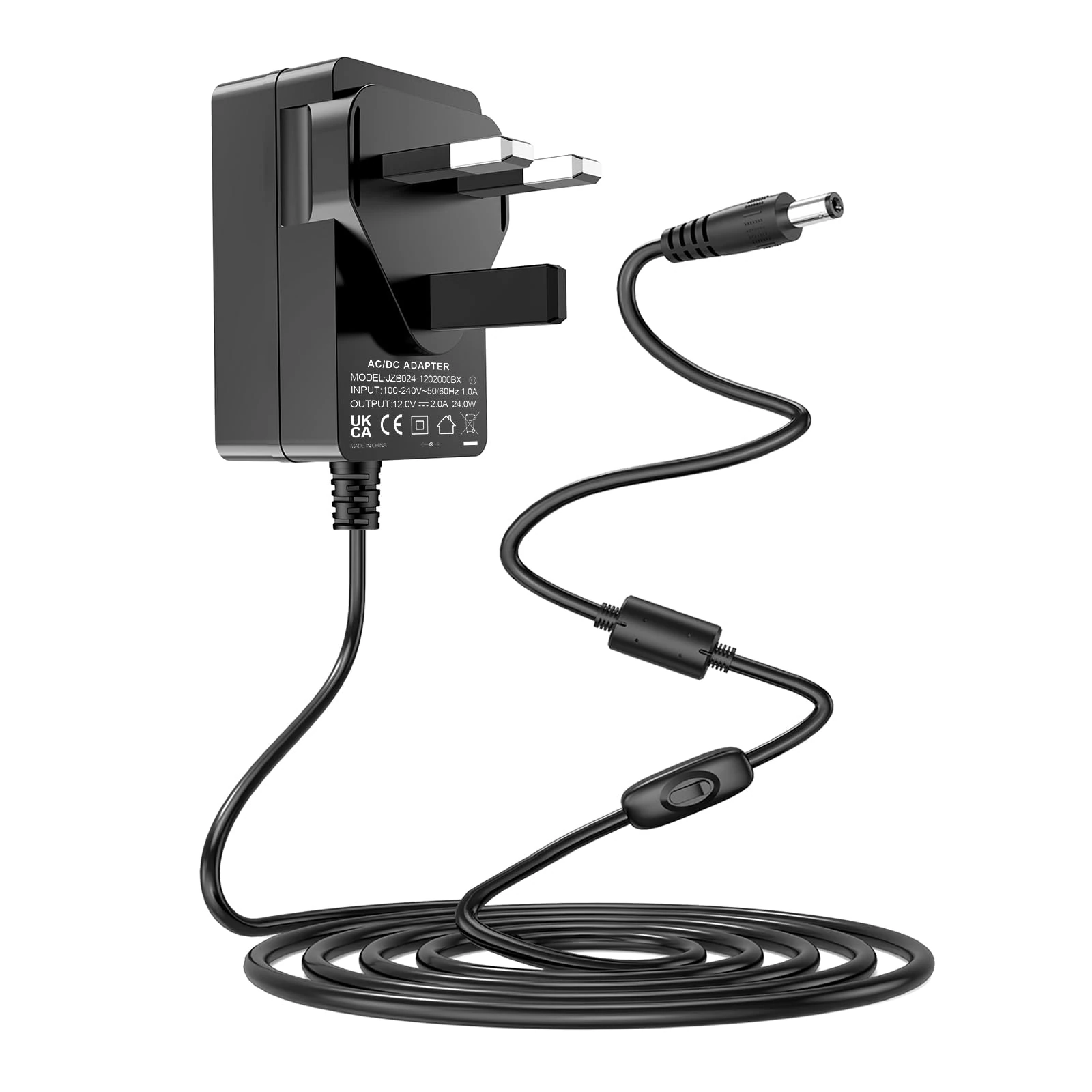 12V 2A AC Adapter Power Cord for Audio-Technica AT-LP60X-BK, AT-LP60X-BW, AT-LP120XUSB-BK Direct-Drive Turntable Record Player