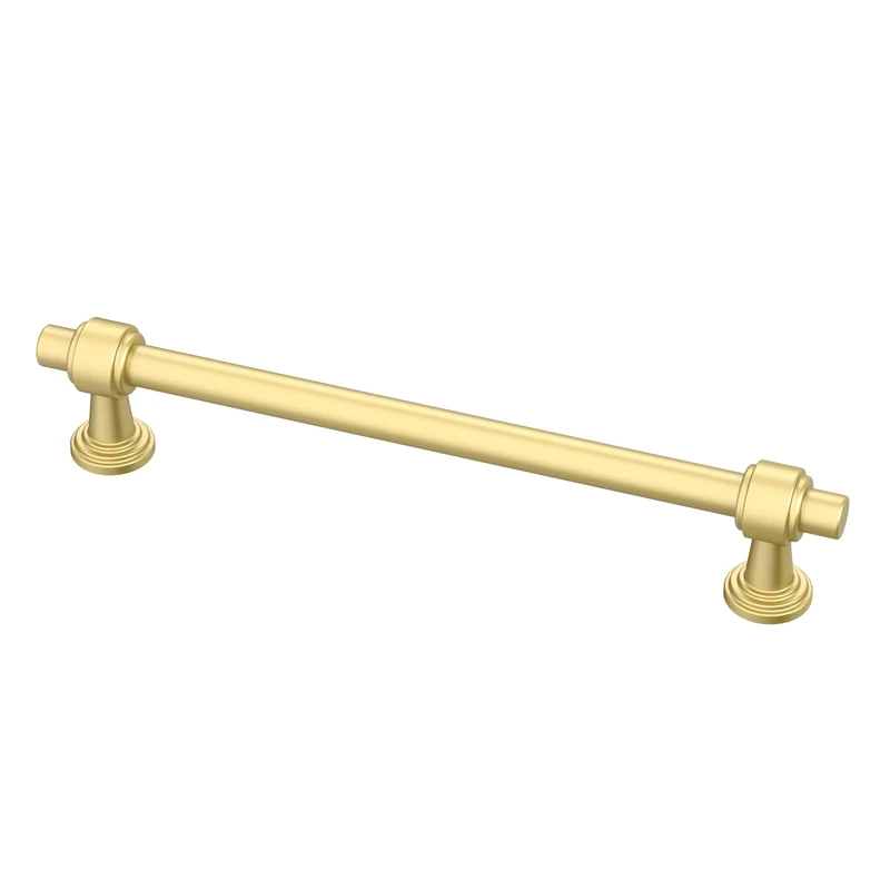 Alzassbg 10 Pack Matt Gold Cabinet Pulls, 6-1/4 Inch(160mm) Hole Centers Cabinet Handles Kitchen Hardware Straight Bar for Cabinets and Drawer AL3505MGP