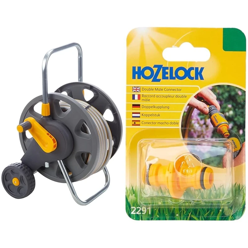 HOZELOCK - Cart Reel 20m and Double Male Connector
