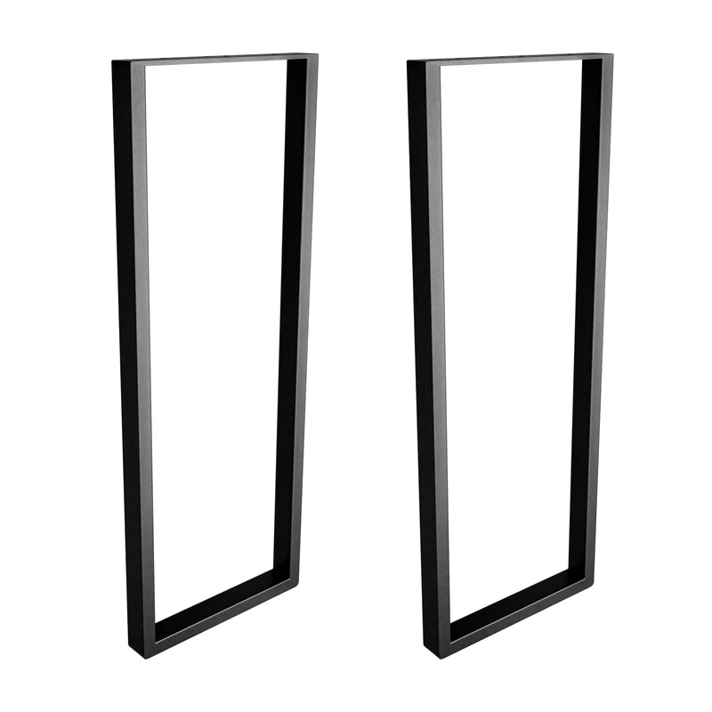 Amig Set of 2 Legs for Hallway Tables | Set of Legs for Industrial Style Table | Material: Steel | 800 x 300 x 40 mm | Strength and Durability | Matte Black Finish