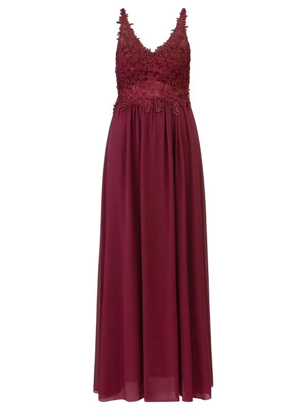 APART Fashion Women's Apart Abendkleid aus Hochwertigem Polyester Casual Night Out Dress, Bordeaux, 14