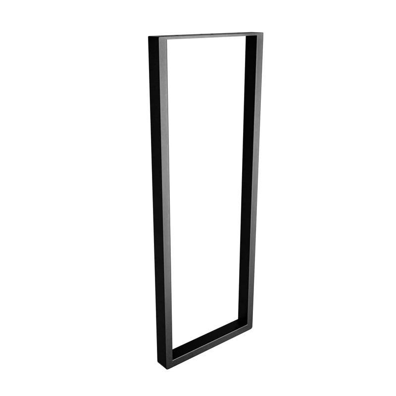 Amig - Lobby or Entrance Table Legs | Rectangular Metal Leg for Industrial Style Tables | Material: Steel | Dimensions: 800 x 300 x 40 mm | Matt Black Finish