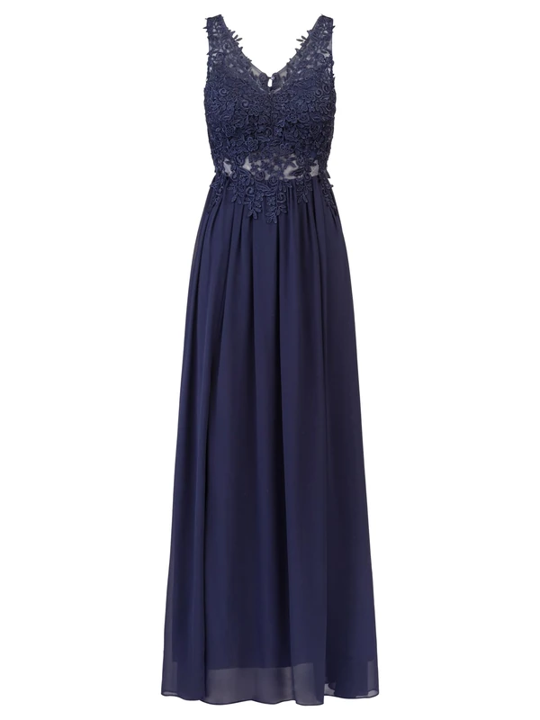 APART Fashion Women's Apart Abendkleid aus Hochwertigem Polyester Casual Night Out Dress, Navy, 6