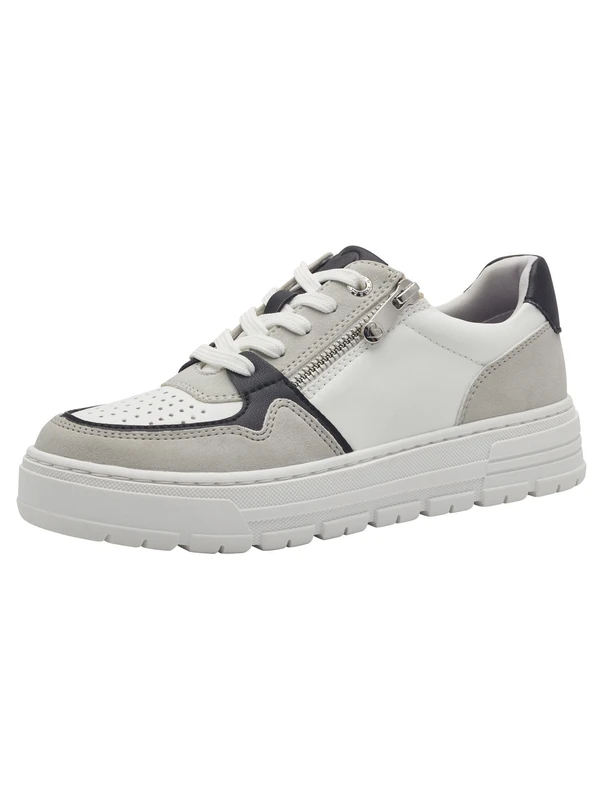 MARCO TOZZI Women's 2-23755-44 Trainers, White Black, 6 UK