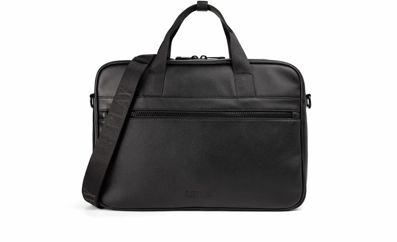 REPLAY Men Fm3709 Laptop Bag, 0098 Black, UNIC