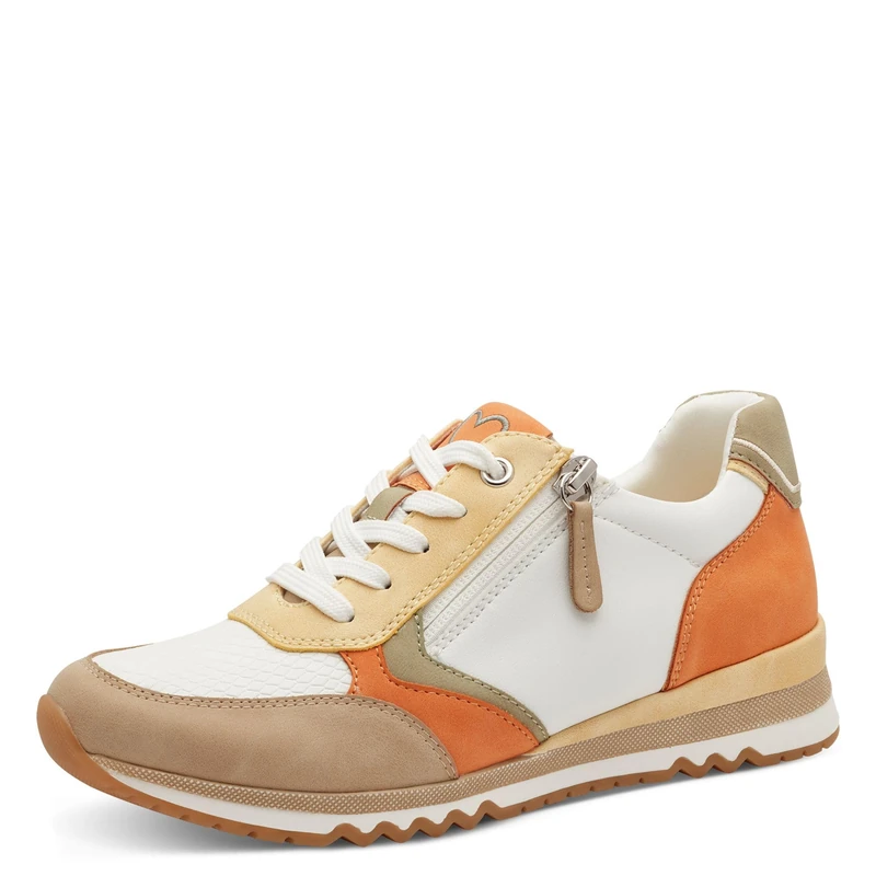 MARCO TOZZI Women's 2-23730-44 Trainers, White/Peach, 36 EU, White Peach, 4 UK