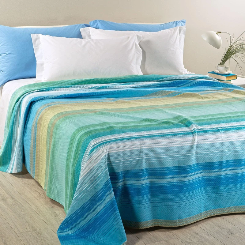 Caleffi 1006802 1006802 Rainbow Light Piquet Bedspread for Single Bed 50% Cotton 50% Polyester 220 x 260 cm Orange - Image 1