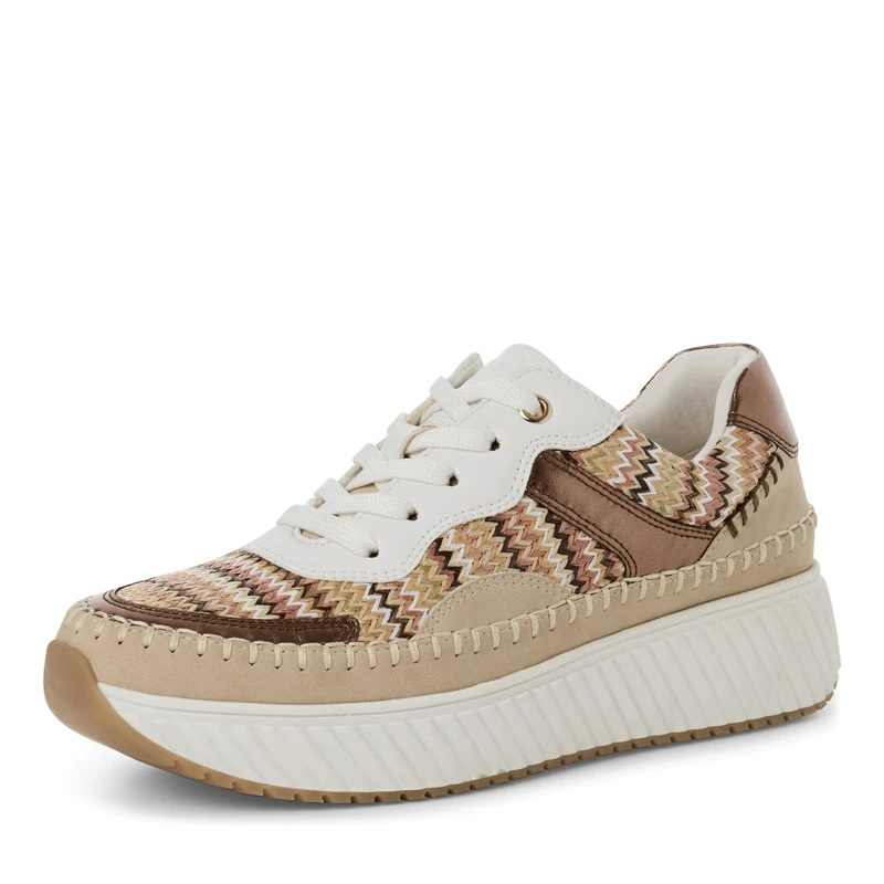 MARCO TOZZI Women's 2-23733-44 Trainers, Cream Comb, 6 UK