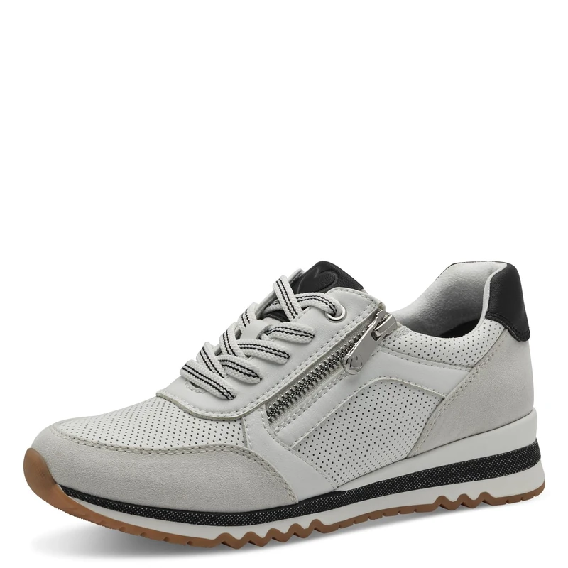 MARCO TOZZI Women's 2-23781-41 Trainers, White Black, 8.5 UK