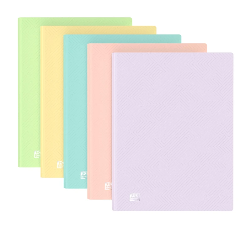 Oxford A4 View Book Urban Presentation Folder with 40 Pockets Opaque Assorted Pastel Pack of 10