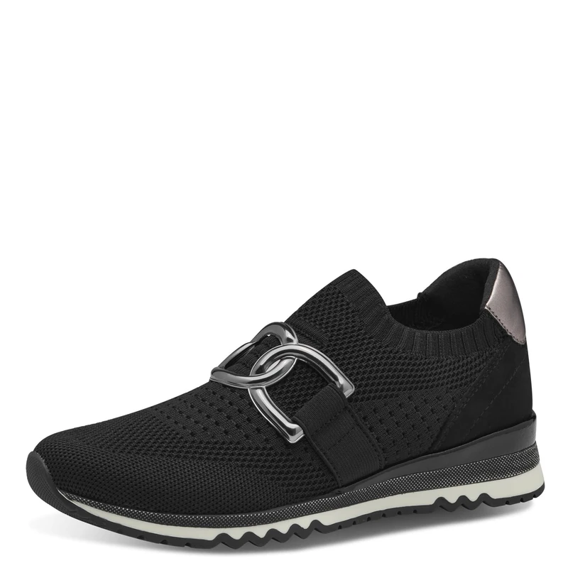 MARCO TOZZI Women's Slip On Elastic Trainers, Black (Black Comb), 7 UK
