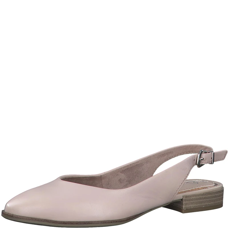 MARCO TOZZI Women Ballerinas Soft Feel Me Footbed Leather Soft Lining Pointed, Pink (Nude), 5.5 UK - Image 1