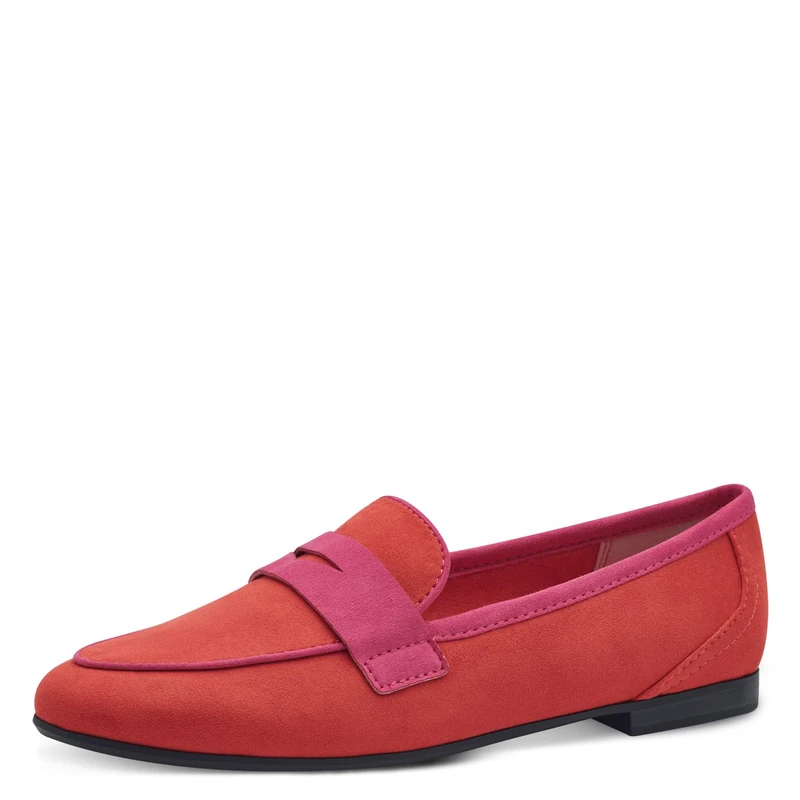 MARCO TOZZI Women's Vegan Block Heel Slippers, Fire Comb, 6 UK