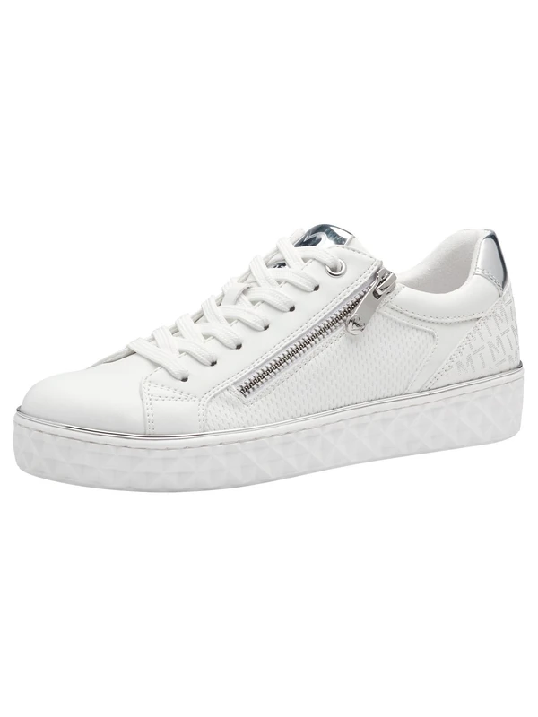Marco Tozzi Women's 2-23709-41 Trainers, White/Silver, 36 EU, White Silver, 4 UK
