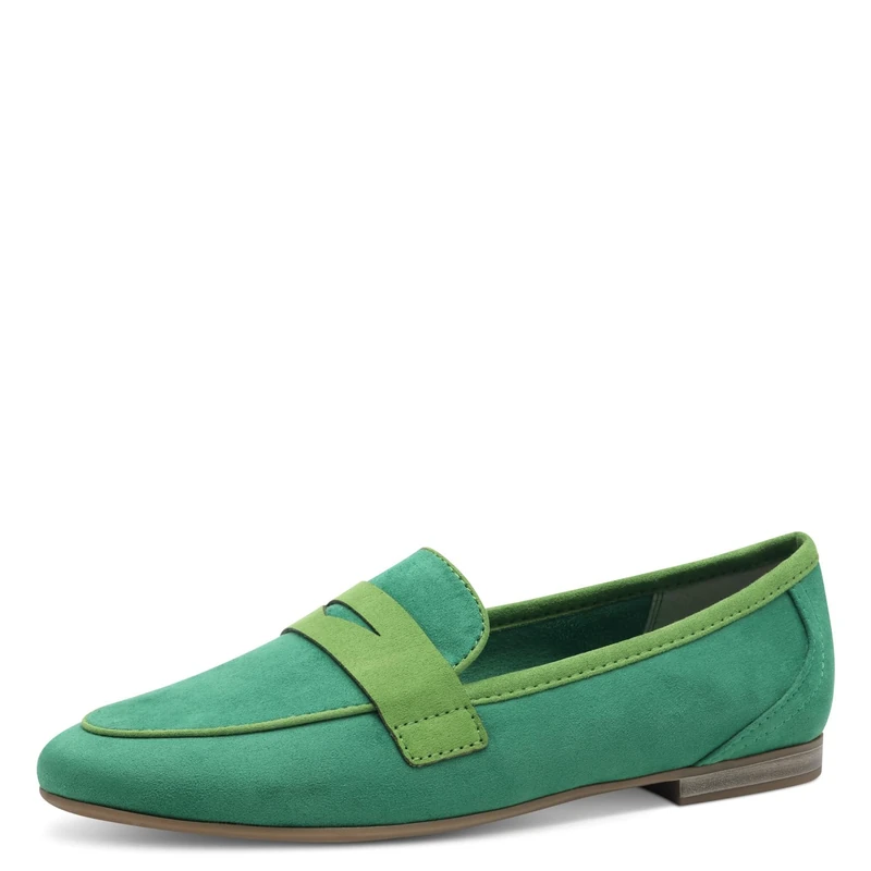 MARCO TOZZI Women's Vegan Block Heel Slippers, Green Comb, 6 UK