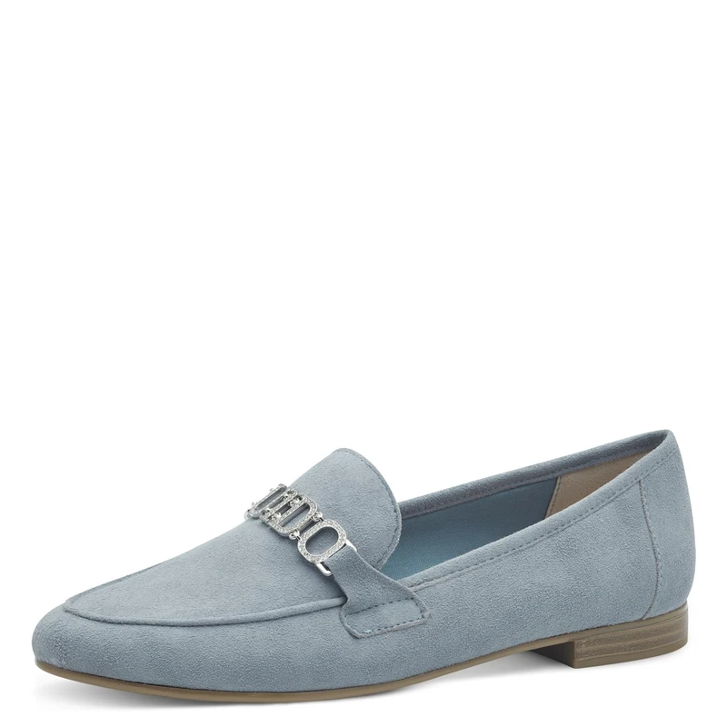 MARCO TOZZI by Guido Maria Kretschmer Women's Elegant Leather Slippers, Polar, 7 UK