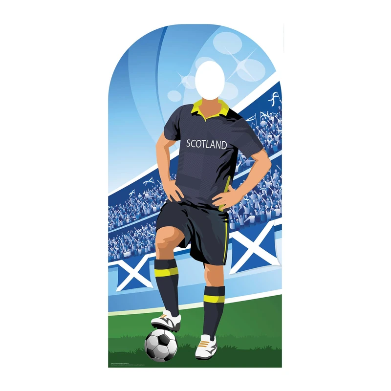 Star Cutouts SC4470 Scotland Football Stand-In Cardboard Cutout – Football Fan Photo Prop for Parties, Events & Match Days