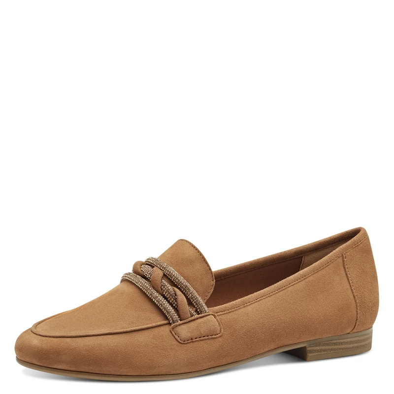 MARCO TOZZI Women's Elegant Leather Slippers, Biscuit, 7 UK