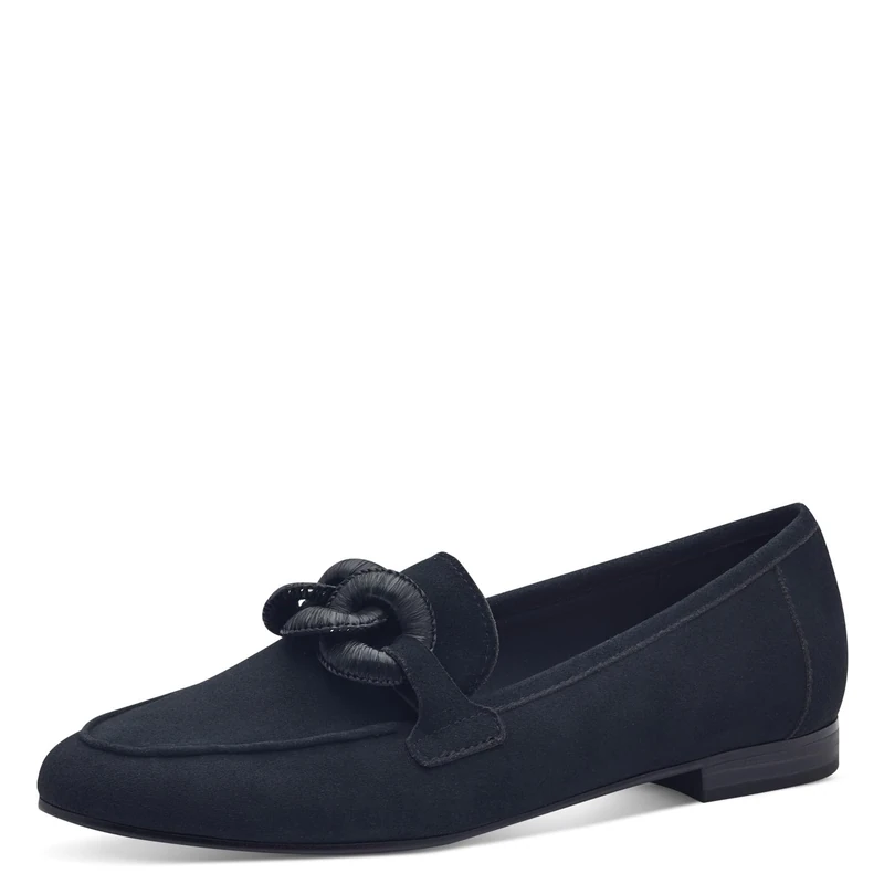 MARCO TOZZI Women's Elegant Leather Slippers, Navy, 6 UK