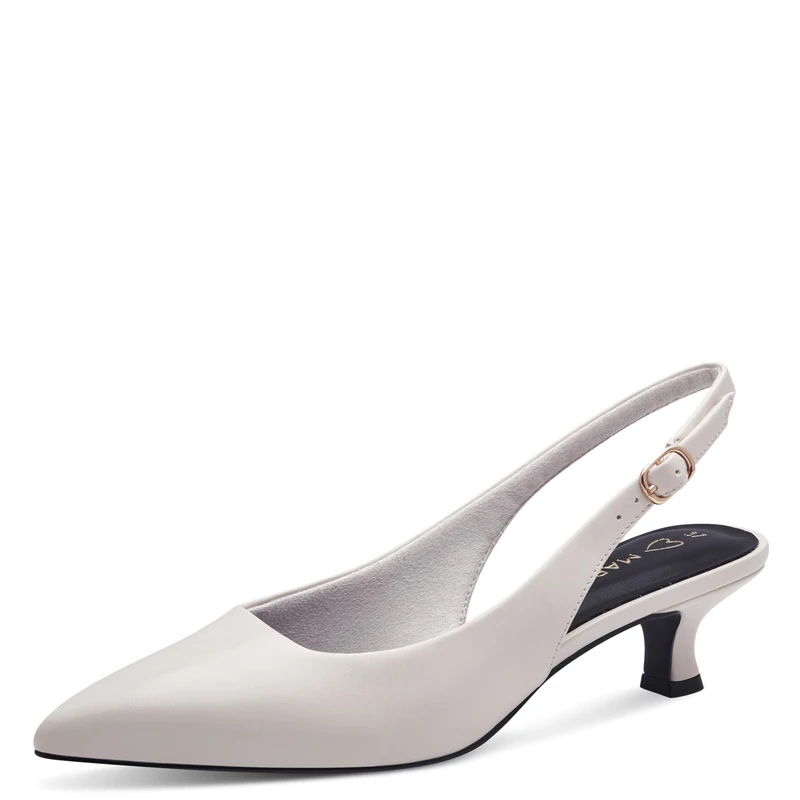MARCO TOZZI Women's Pumps Soft Feel Me Footbed Soft Lining Vegan Synthetic, Beige (Cream), 4 UK