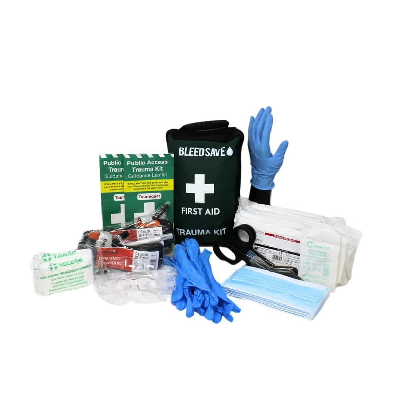 BleedSave Public Access Trauma First Aid Kit - with 2 x Code RED Tourniquet - Soft Case