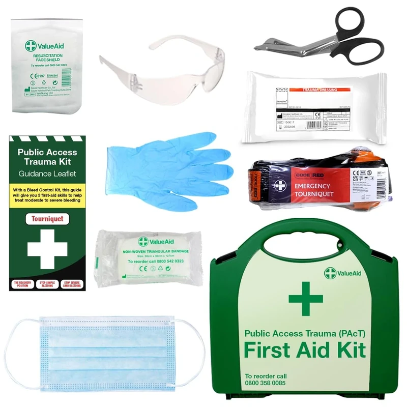 BleedSave Public Access Trauma First Aid Kit - with 2 x Code RED Tourniquet - Hard Case