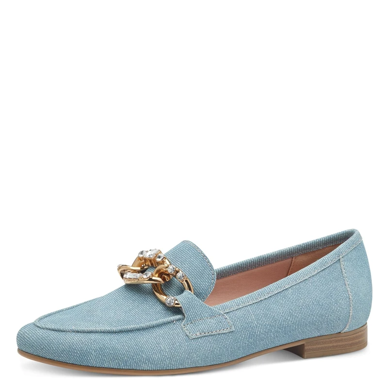MARCO TOZZI Women's Damen Slipper 2-24215-42 Loafer, Lite Blue Jeans, 6.5 UK