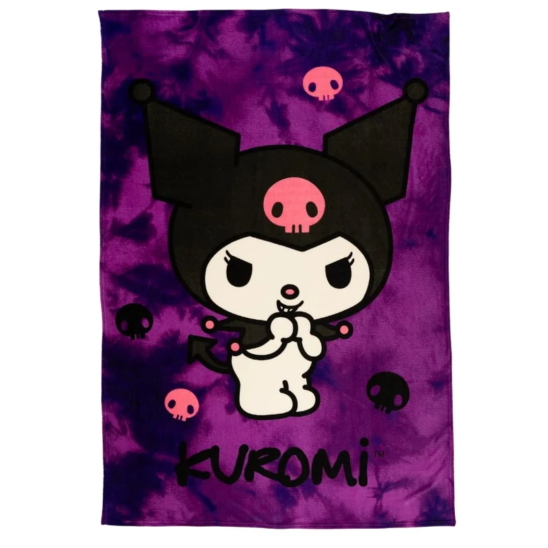 Franco Collectibles Kuromi Bedding Super Soft Cozy Throw Blanket, 62" x 90" (Official Licensed Product)