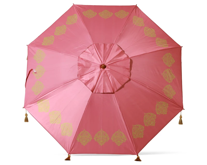 Atosa Beach Umbrella Ø 180 cm Aluminium Model with UPF 50+ Pink, pink, 180 cm