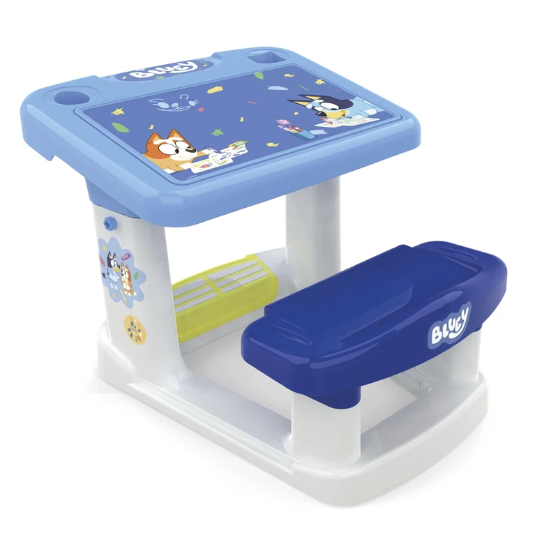 CHICOS - Bluey Desk | Children's Desk with Large Work Surface and Compartments to Store Objects. From 24 Months (51084)