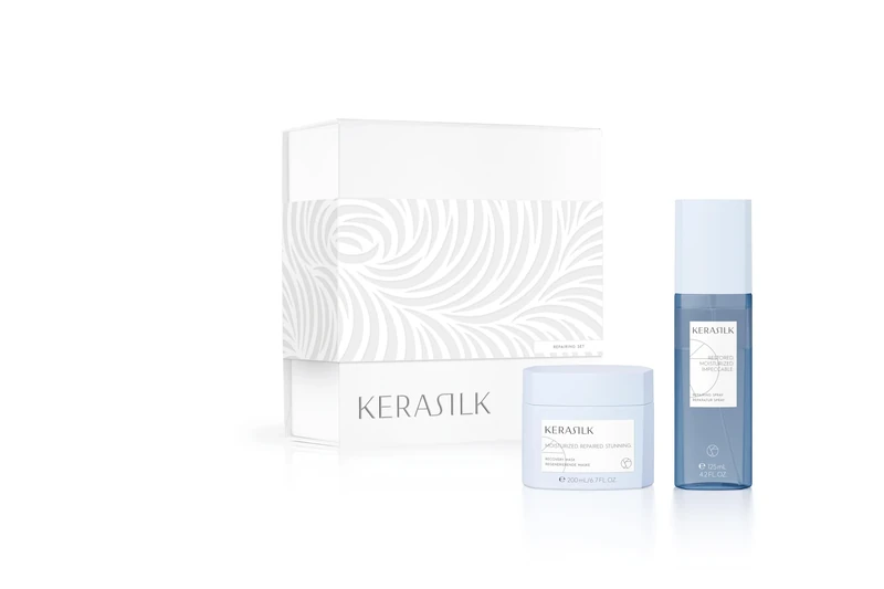 Kerasilk Repairing Set with Repairing Spray, 125ml and Recovery Mask, 200ml