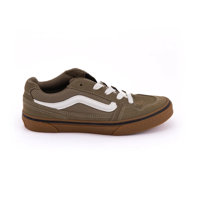 Vans Youth's Caldrone Sneaker, pop Olive/Gum, 5 UK