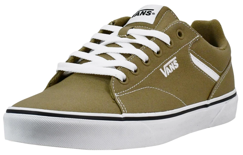 Vans Mens's Seldan Sneaker, Canvas Olive/White, 15 UK