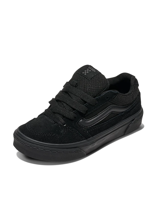 Vans Youth's Caldrone Sneaker, Suede/mesh Black/Black, 11 UK