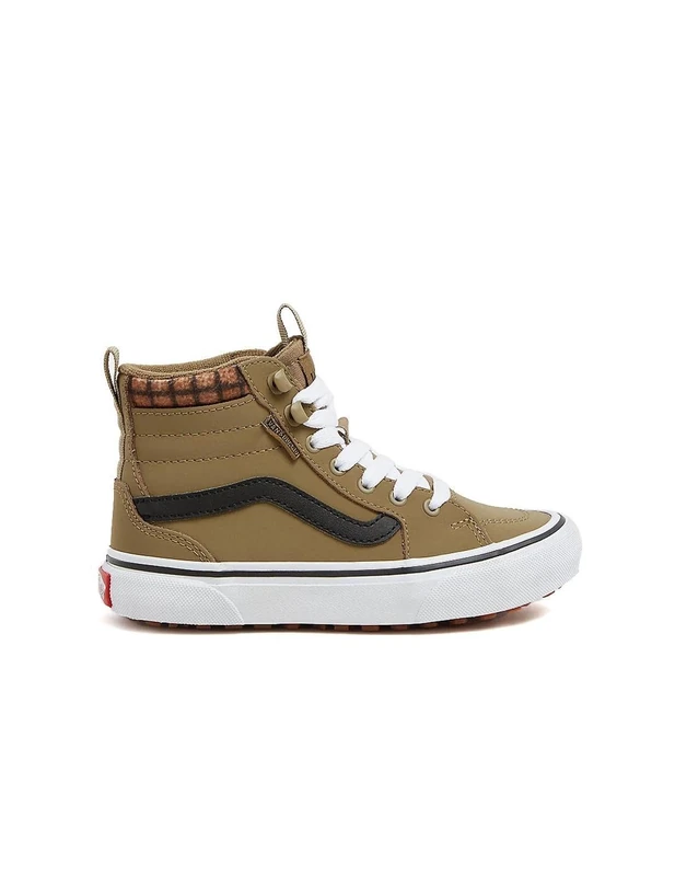Vans Youth's Filmore Hi Vansguard Sneaker, Cozy Plaid Olive/White, 1 UK