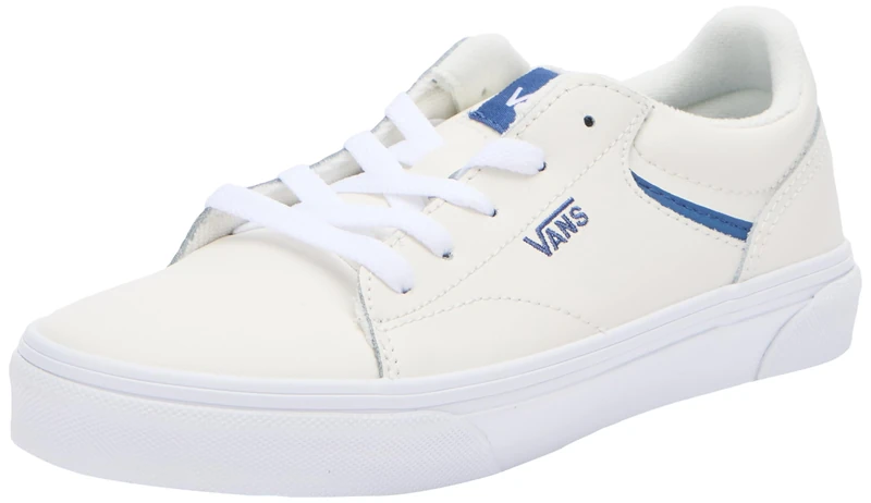 Vans Youth's Seldan Sneaker, Leather Retro pop Bijou Blue, 2.5 UK
