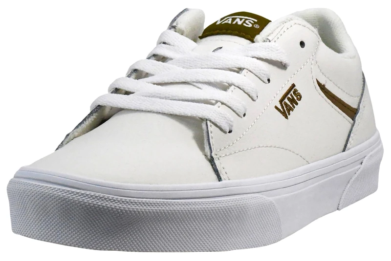 Vans Womens's Seldan Sneaker, Leather Retro pop Gothic Olive, 3 UK - Image 1