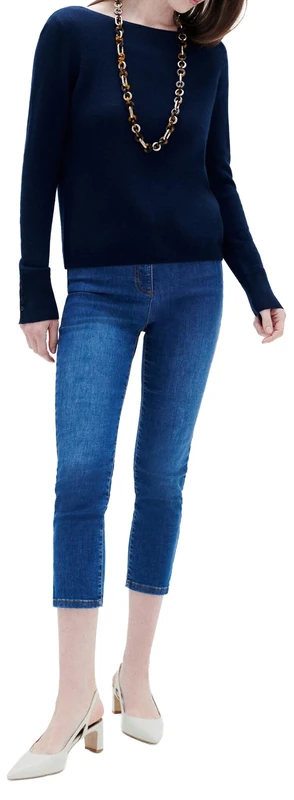 Caroll 232K-Mzoan Women's Cashmere Jumper, Navy, UK 14-16