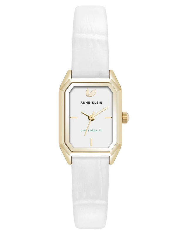 Anne Klein Women's Sustainable Leather Strap Watch, AK/5148