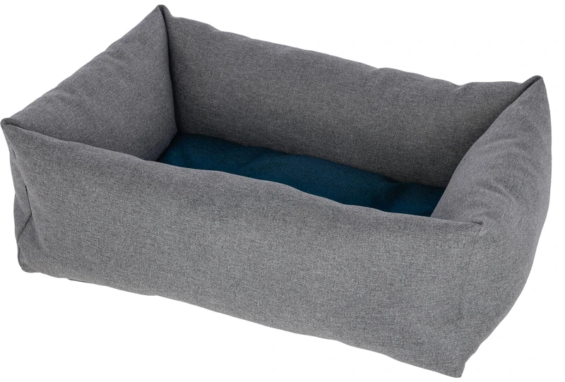 Kerbl Pet Ely Cuddly Bed, Grey/Petrol, 70 x 85 cm