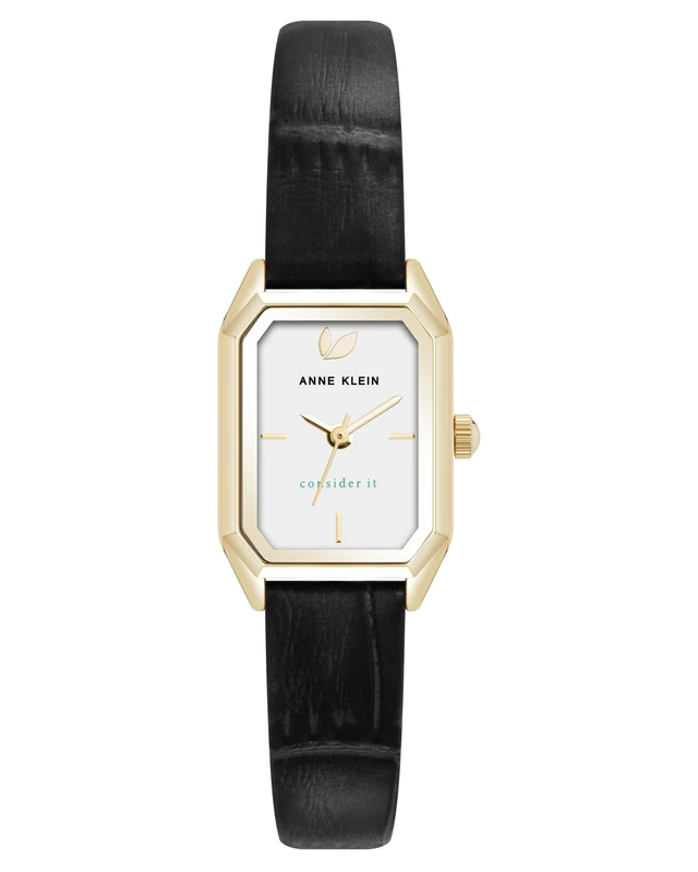 Anne Klein Women's Sustainable Leather Strap Watch, AK/5148
